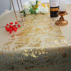 Golden Sequin Foil Metallic Mesh Table Runner