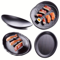 Melamine Frosted Oval Plate Sushi Plate Hot Pot Barbecue Plate Cold Dish Plate