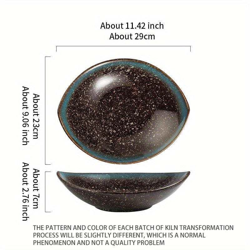 Ceramic Underglaze Serving Bowl Fruit Salad Soup Dish Kitchen Supplies