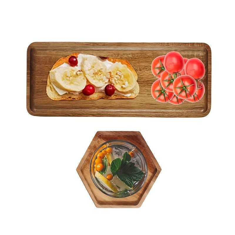 Wooden Platters and Trays for Snacks Cake Desserts Drinks Fruits