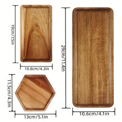 Wooden Platters and Trays for Snacks Cake Desserts Drinks Fruits