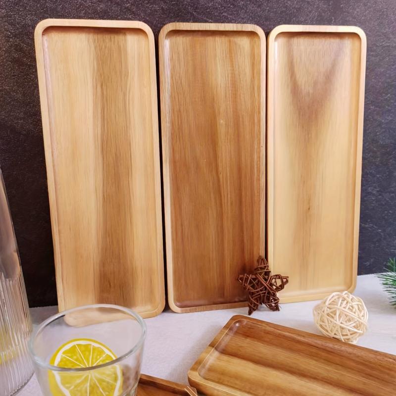 Wooden Platters and Trays for Snacks Cake Desserts Drinks Fruits
