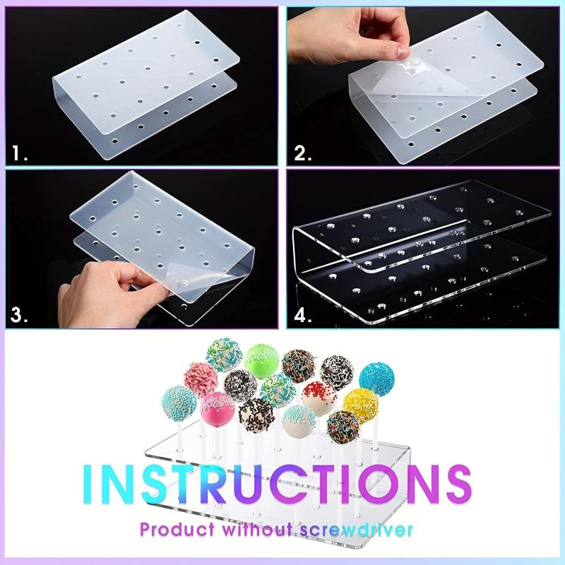 Acrylic Cake Pop Stand Display for Parties & Events