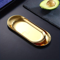 1pc Stainless Steel Serving Tray Food Party Dessert Cake Fruit Snack Dinnerware