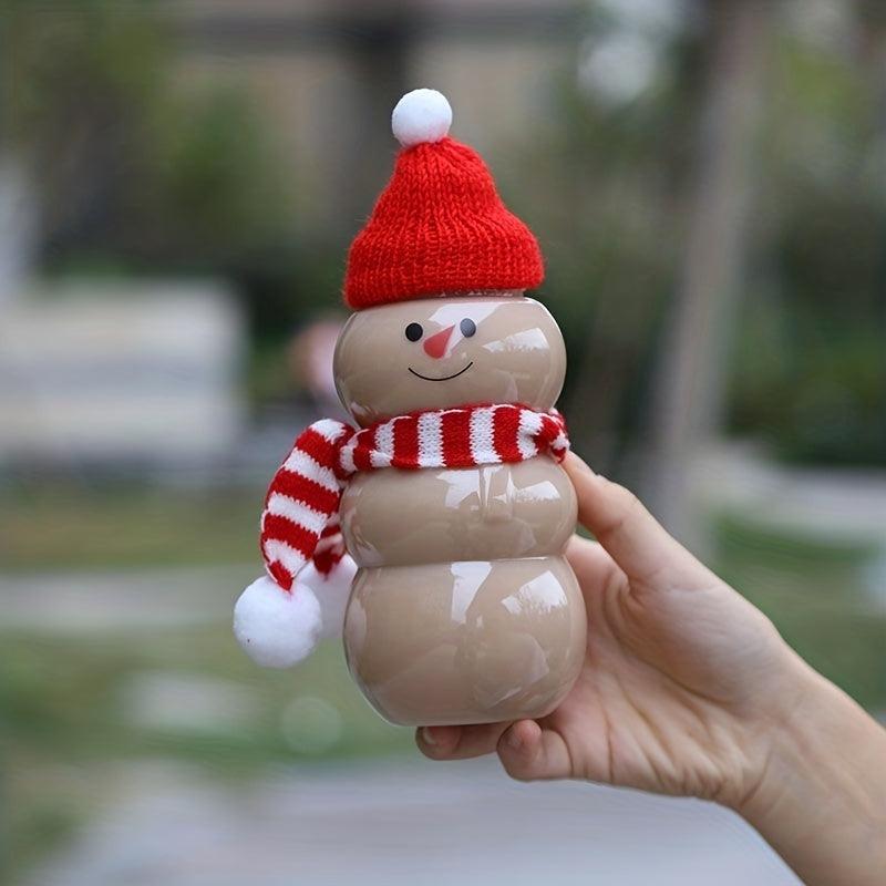 5pcs Christmas Drink Bottle Juice Bottles With Caps Plastic Bottles With Caps