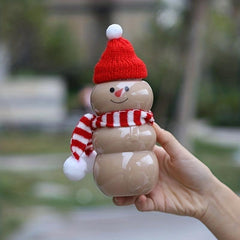 5pcs Christmas Drink Bottle Juice Bottles With Caps Plastic Bottles With Caps