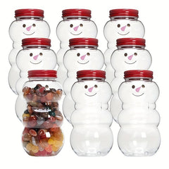 5pcs Christmas Drink Bottle Juice Bottles With Caps Plastic Bottles With Caps