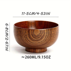 1pc Acid Jujube Wood Bowl Anti-scalding Anti-fall Retro Camping Tableware