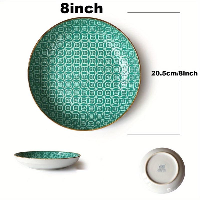 1pc Ceramic Dinner Plate Round Plate for Serving Fruit or Pasta