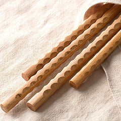 Extra Long Wooden Chopsticks Polished Beech Wood Anti-slip Kitchen Cooking Tools