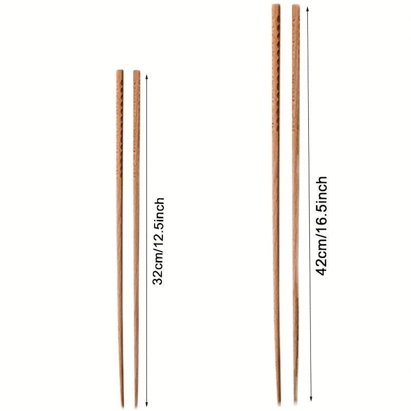 Extra Long Wooden Chopsticks Polished Beech Wood Anti-slip Kitchen Cooking Tools