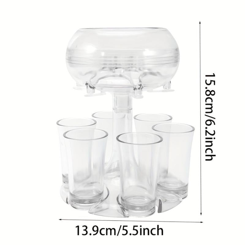 Shot Glass Dispenser And Glass Shot Cups Set for Home Bar Accessories