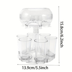Shot Glass Dispenser And Glass Shot Cups Set for Home Bar Accessories