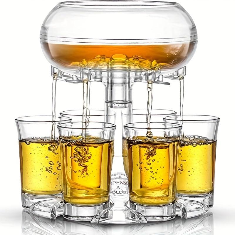 Shot Glass Dispenser And Glass Shot Cups Set for Home Bar Accessories