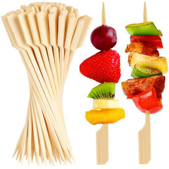 100pcs Bamboo Cocktail Picks Party Toothpicks Bamboo Skewers for Appetizers