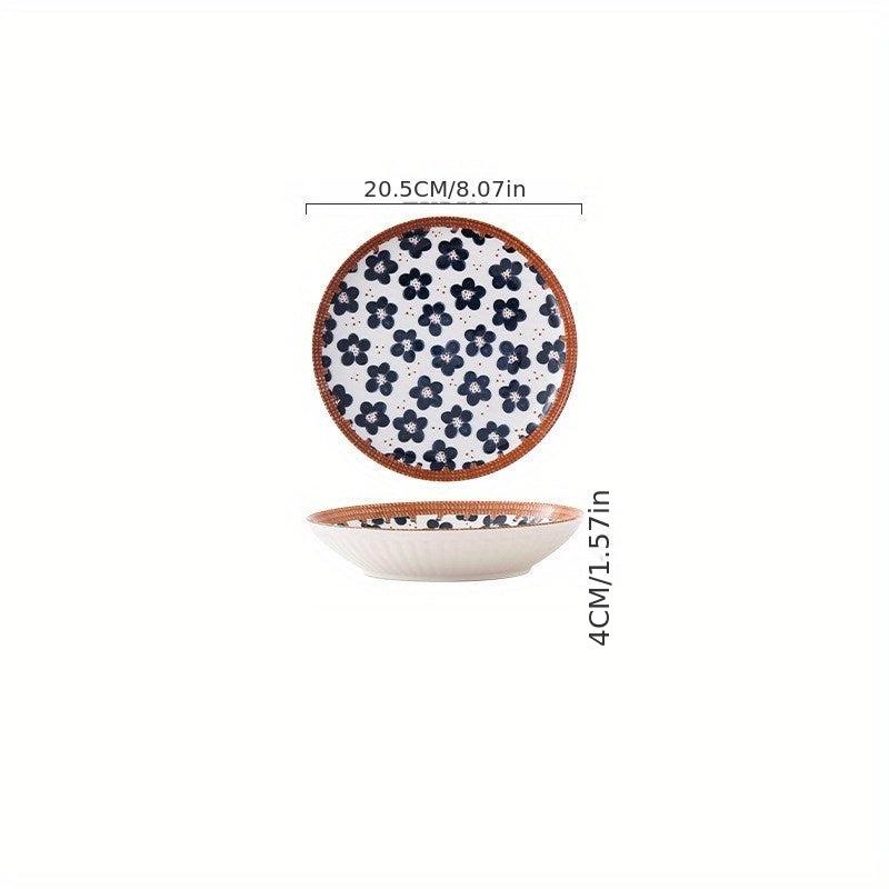 Colorful Rattan Pattern Dinnerware Set Pasta Plate