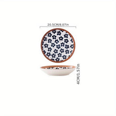 Colorful Rattan Pattern Dinnerware Set Pasta Plate