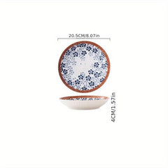 Colorful Rattan Pattern Dinnerware Set Pasta Plate