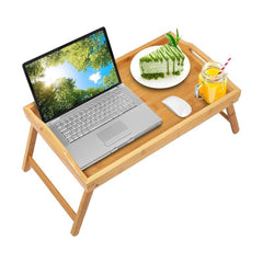 Bamboo Bed Tray For Eating Breakfast Foldable Serving Tray