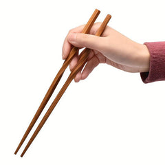 5 Pairs Bamboo Chopsticks Set 9.4in Chinese Style Carbonized Pointed Tab