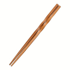 5 Pairs Bamboo Chopsticks Set 9.4in Chinese Style Carbonized Pointed Tab