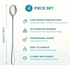 Long Handle Spoon Coffee Stirrers Ice Tea Spoon 18 10 Stainless Steel