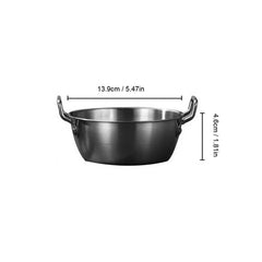 2pcs Stainless Steel Bowl Household Snack Bowl With Handle Reusable