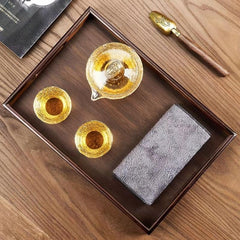 Wooden Cup Tray Decorative Fruit Snack Bread Dessert Kitchen Supplies