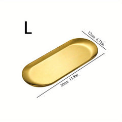 Stainless Steel Oval Tray for Desserts and French Fries