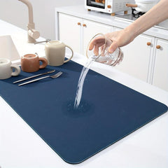 DEXI Coffee Bar Mat Spill proof Absorbent Hide Stain Non Slip Rubber Backed
