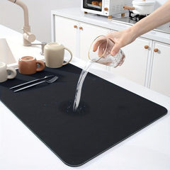 DEXI Coffee Bar Mat Spill proof Absorbent Hide Stain Non Slip Rubber Backed