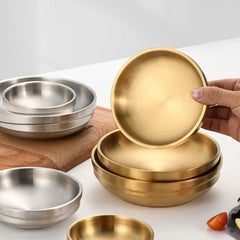 304 Stainless Steel Double Layered Soup Bowl for Dinner and Soup