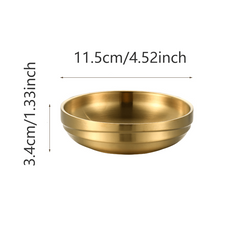 304 Stainless Steel Double Layered Soup Bowl for Dinner and Soup