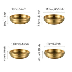 304 Stainless Steel Double Layered Soup Bowl for Dinner and Soup