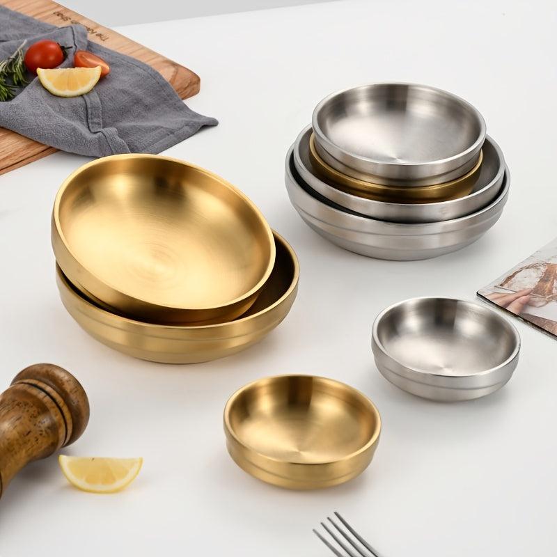 304 Stainless Steel Double Layered Soup Bowl for Dinner and Soup