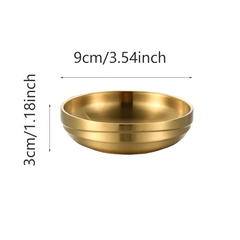 304 Stainless Steel Double Layered Soup Bowl for Dinner and Soup