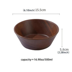 Japanese Style Wood Grain Plastic Tableware Set - Durable and Easy to Clean