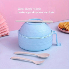 Microwave Safe Ramen Bowl Set with Utensils for Camping & Picnics
