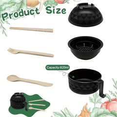 Microwave Safe Ramen Bowl Set with Utensils for Camping & Picnics
