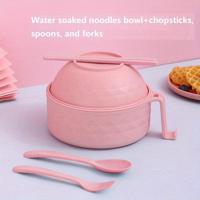 Microwave Safe Ramen Bowl Set with Utensils for Camping & Picnics