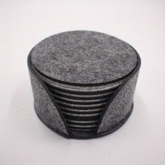 10 Pcs Felt Drink Coaster Set - Soft Absorbent Mats - Scratch Preventing