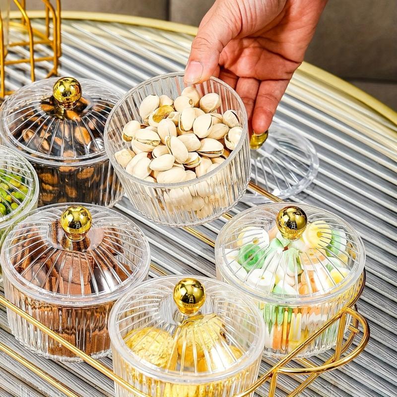 Creative Nut Jar with Lid Transparent Snack Box for Dried Fruit and Nuts