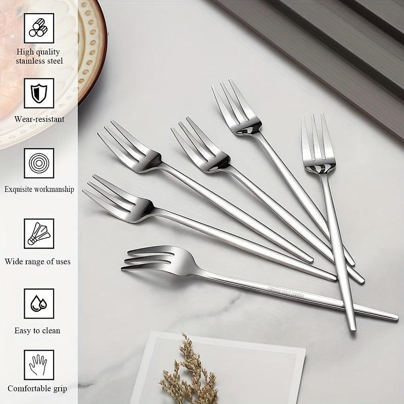 12pcs Fruit Forks Stainless Steel Salad Dessert Forks