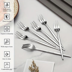 12pcs Fruit Forks Stainless Steel Salad Dessert Forks