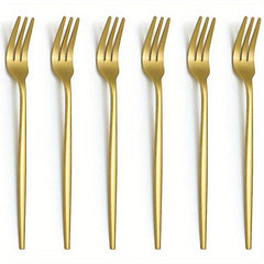 12pcs Fruit Forks Stainless Steel Salad Dessert Forks