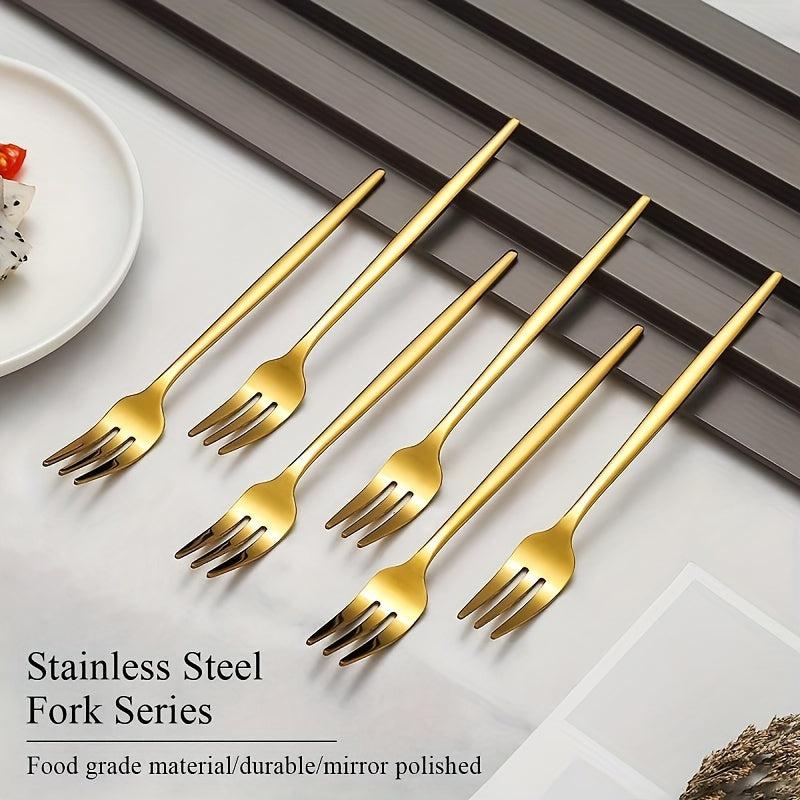 12pcs Fruit Forks Stainless Steel Salad Dessert Forks