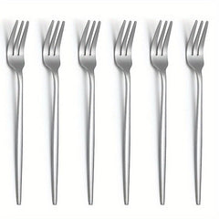 12pcs Fruit Forks Stainless Steel Salad Dessert Forks