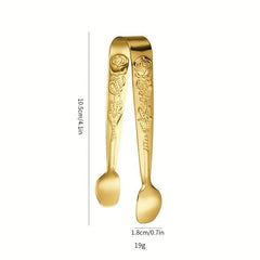 2PCS Mini Serving Tongs Stainless Steel for Tea Coffee