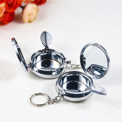 Portable Metal Ashtray Keychain Outdoor Car Smoking Accessory