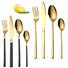 16pcs Stainless Steel Dinnerware Set Mirror Polished Cutlery Flatware